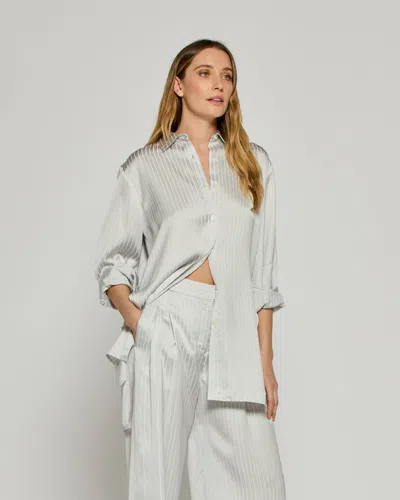 Serena Bute Satin Stripe Open Back Shirt