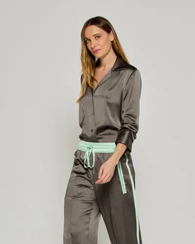 Serena Bute Satin Revere Collar Shirt