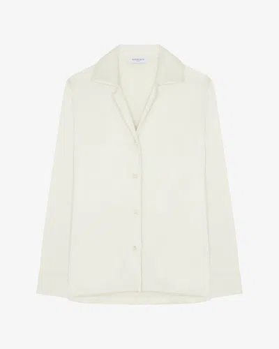 Serena Bute Satin Revere Collar Shirt