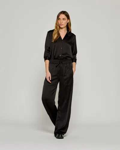 Serena Bute Satin Relaxed Jogger With Zip Pockets