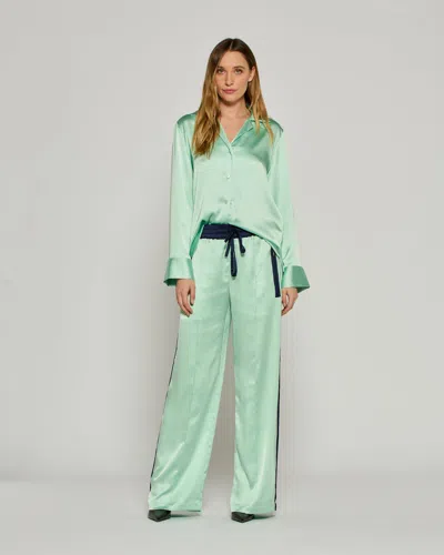 Serena Bute Satin Relaxed Jogger With Zip Pockets