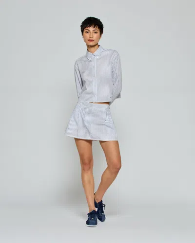 Serena Bute Striped Serena Mini Skirt In Blue
