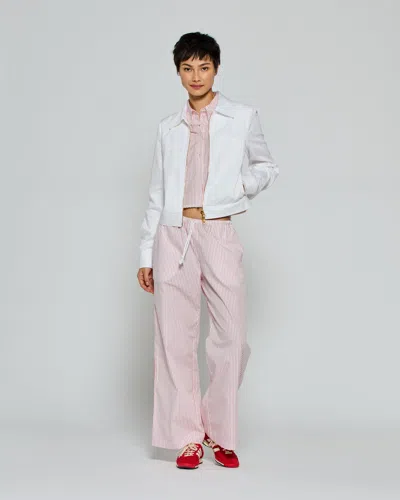 Serena Bute Striped Cropped Jogger In Pink