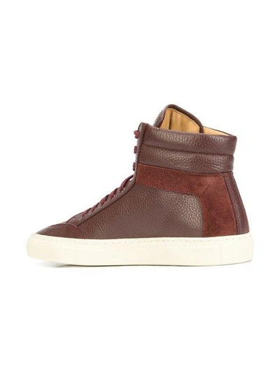 Shop Koio Collective The Primo Marsala Hi-top Sneakers In Red