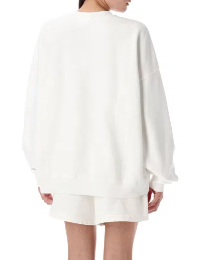 Anine Bing Miles Sweatshirt Letterman Off White Off White In White