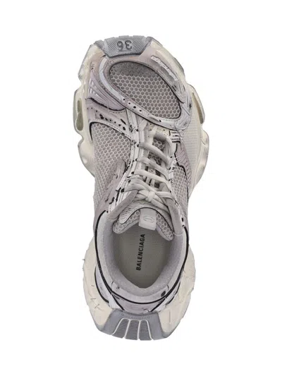 Balenciaga Multicolor Synthetic Leather And Mesh Stapler Sneakers In Neutral