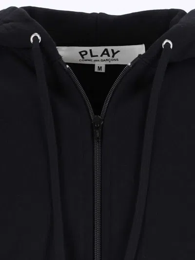 Comme Des Garçons Play Hooded Sweatshirt With Drawstring And Pockets