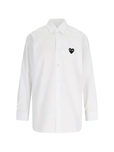 Comme Des Garçons Play Shirts In White