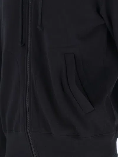 Comme Des Garçons Play Hooded Sweatshirt With Drawstring And Pockets In Black