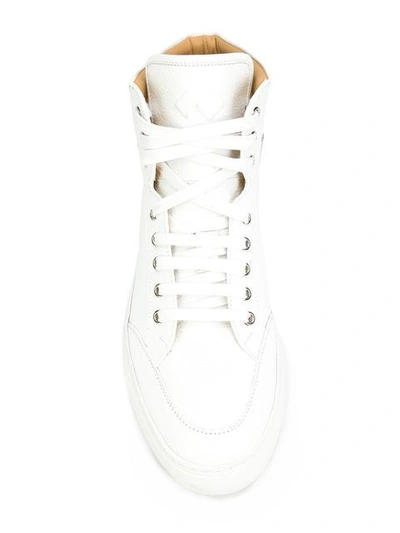 Shop Koio Collective The Primo Bianco Hi-top Sneakers In White
