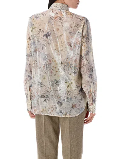 Golden Goose Floral Sequin Embellished Shirt In Multi
