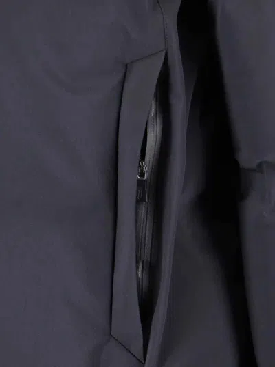 Herno Men Midi Hooded Down Jacket In Blue