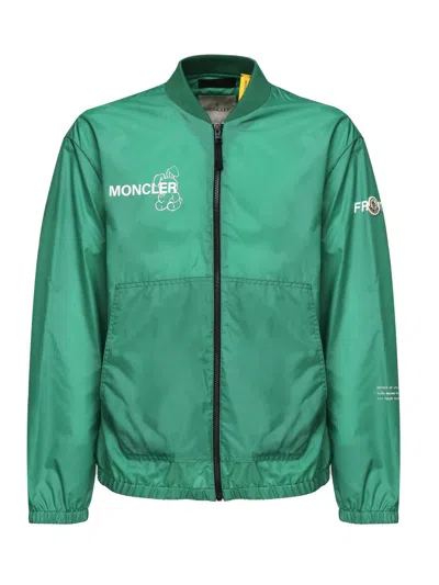 Moncler Genius Moncler X Fragment Hiroshi Fujiwara Ostria Bomber Jacket With Zip Closure In Green