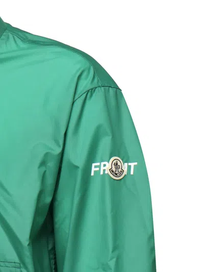 Moncler Genius Moncler X Fragment Hiroshi Fujiwara Ostria Bomber Jacket With Zip Closure In Green