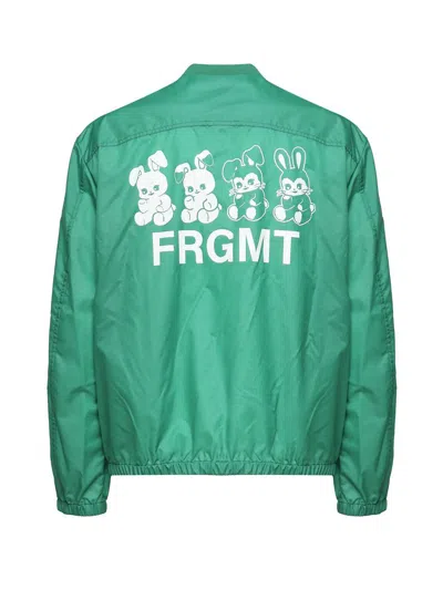 Moncler Genius Moncler X Fragment Hiroshi Fujiwara Ostria Bomber Jacket With Zip Closure In Green