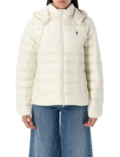 Polo Ralph Lauren Water-resistant Packable Puff Hooded Jacket In White