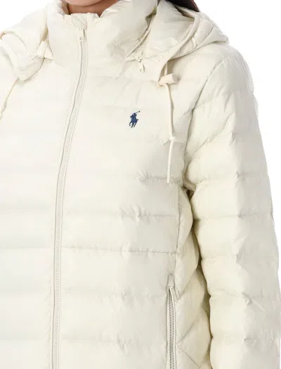Polo Ralph Lauren Water-resistant Packable Puff Hooded Jacket In White