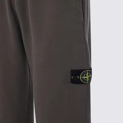 Stone Island Comfortable Trousers With Elastic Waistband And Side Pockets In Gray