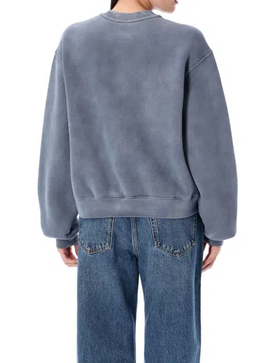 Alexander Wang T T By Alexander Wang Essential Terry Crew Sweatshirt W/ Puff