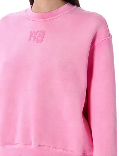 Alexander Wang T T By Alexander Wang Essential Terry Crew Sweatshirt W/ Puff