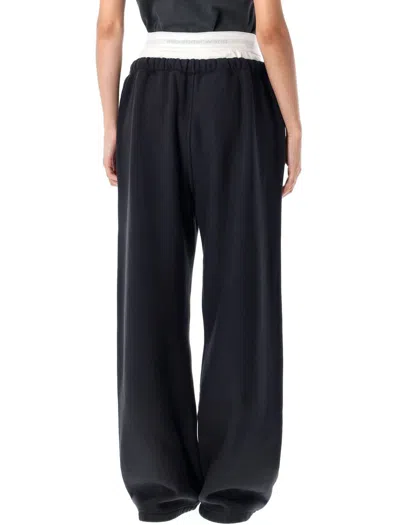 Alexander Wang T T By Alexander Wang Wide Leg Sweatpant W/ Logo Elastic Expos
