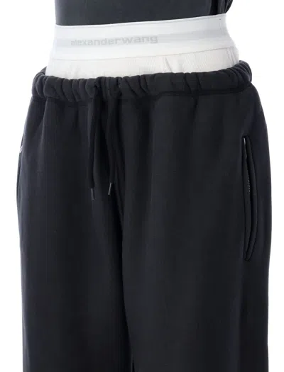 Alexander Wang T T By Alexander Wang Wide Leg Sweatpant W/ Logo Elastic Expos