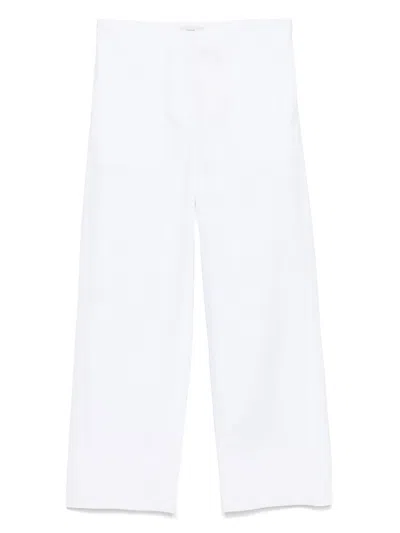 Totême Toteme Trousers With Stitching Detail In White