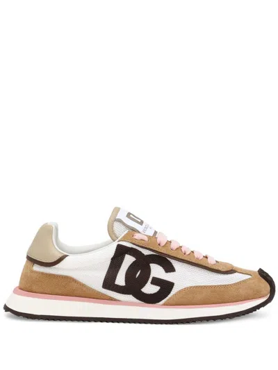 Dolce & Gabbana White Calf Leather Sneakers. Brown Calf Leather Sneakers