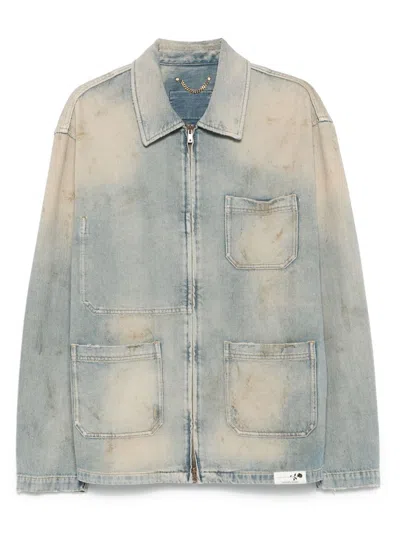 Golden Goose 'mackenzie' Denim Jacket Featuring Faded Effect In Blue