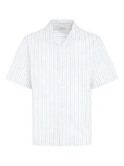 Alexander Mcqueen Short-sleeved Shirt With Striped Pattern