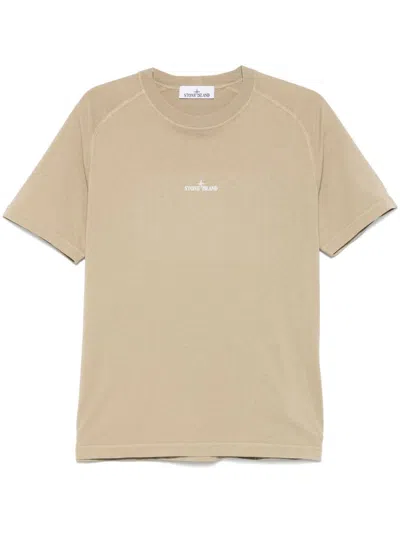Stone Island Contemporary Graphic Print T-shirt With Crew Neck And Relaxed Fit