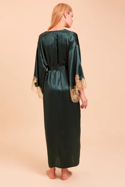 Gilda & Pearl Mayfair Long Robe Emerald