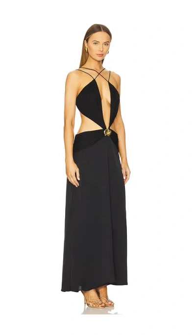Cin Cin Ivy Orchid Maxi Dress In Black