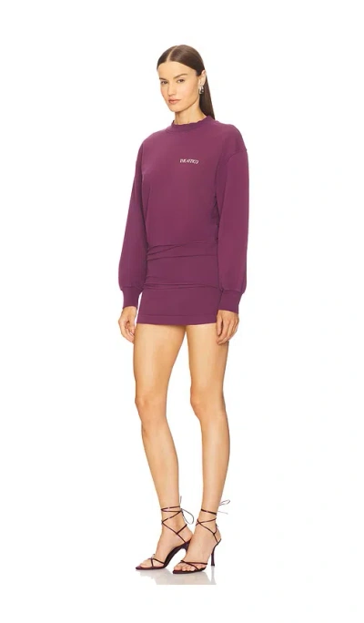 Attico Burgundy Mini Dress In Purple