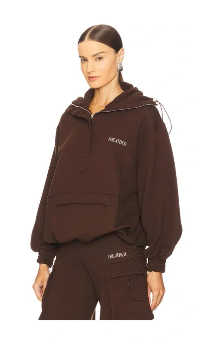 Attico Cotton Sweatshirt Logo 251wcb00091jjf007a R Attic 204 In Brown