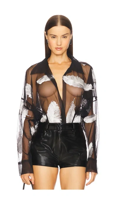 Norma Kamali Super Oversized Boyfriend Shirt Flared Mini Dress In Multi