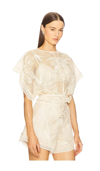 Patbo Joy Lace Top In Neutral