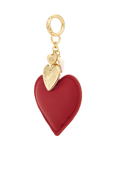 8 Other Reasons Leather Heart Charm In Red