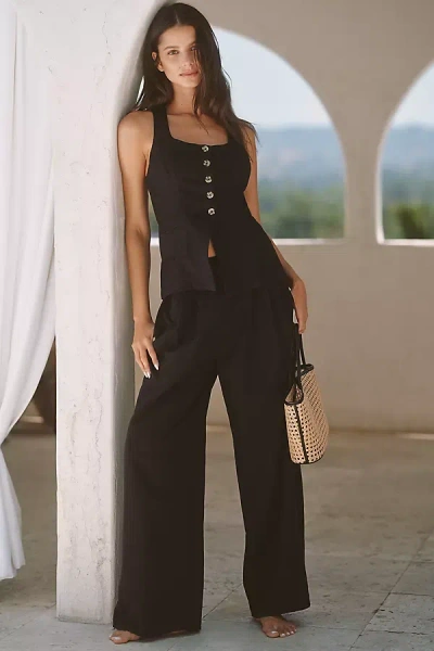 L*space Palma Linen High-rise Wide-leg Pants