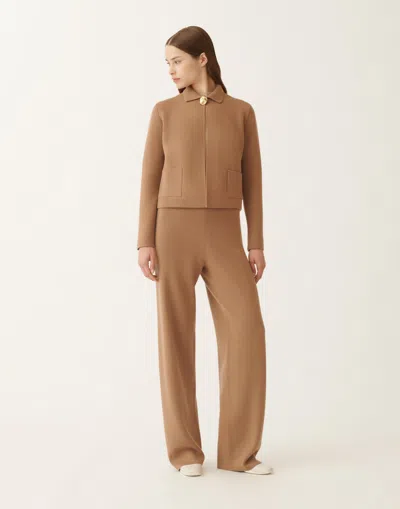 Fabiana Filippi Merino Wool Jacket In Brown
