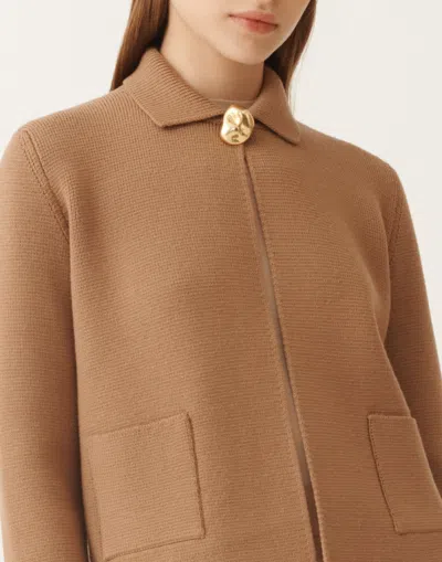 Fabiana Filippi Merino Wool Jacket In Brown
