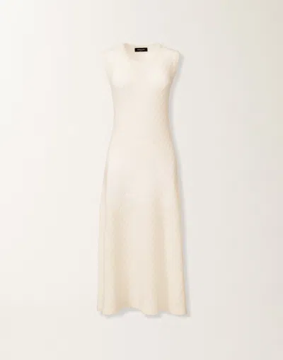 Fabiana Filippi Wool And Silk Dress With Sequins In White