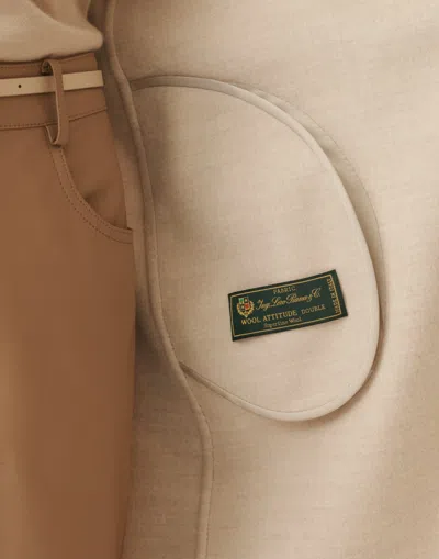 Fabiana Filippi Double Wool Coat In Neutral