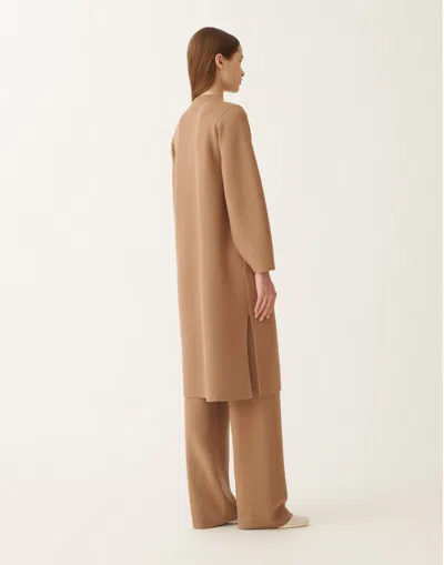 Fabiana Filippi Merino Wool Coat In Brown