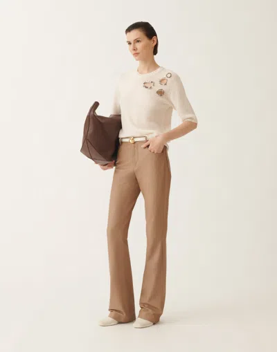 Fabiana Filippi Leather Flared Trousers