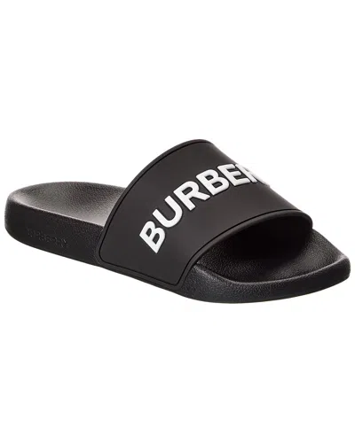 Burberry Logo Rubber Slide In Black