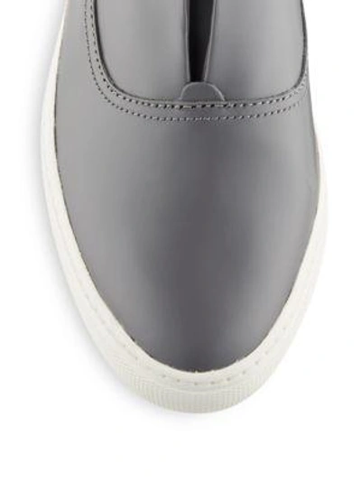 Shop Vince Nelson Leather Slip-on Skate Shoes In Blue