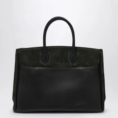 Burberry Rocking Horse Small Dark Suede Tote