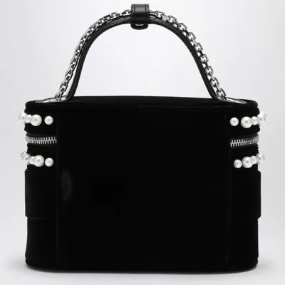 Roger Vivier Velvet Vanity Bag With Beads Rhinestone Buckle