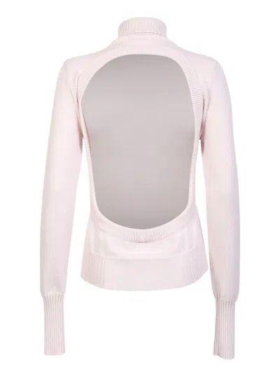 Mm6 Maison Margiela Woman Turtleneck Light Pink Size Xl Wool
